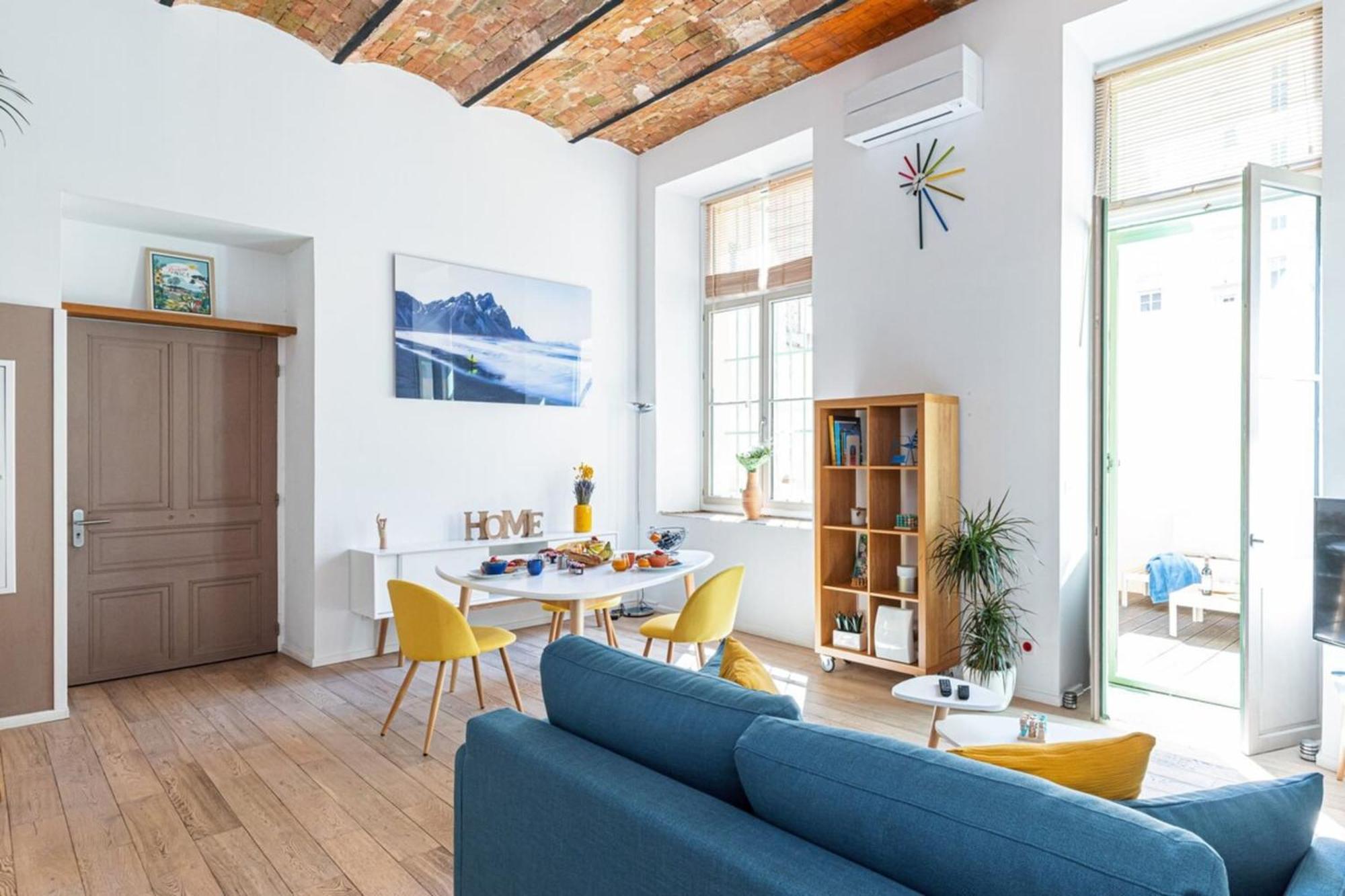 니스 Gubernatis - Beautiful Duplex With Terrace 아파트 외부 사진